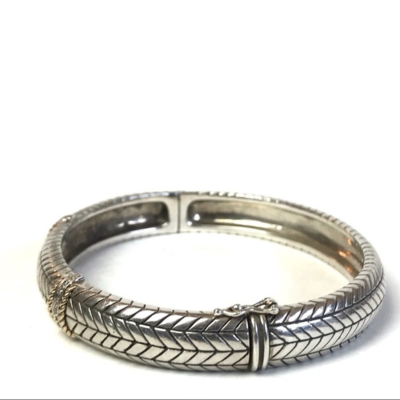 Andrea Candela 14K Gold & Sterling Silver Pave Diamond Bracelet - Picture 2 of 8